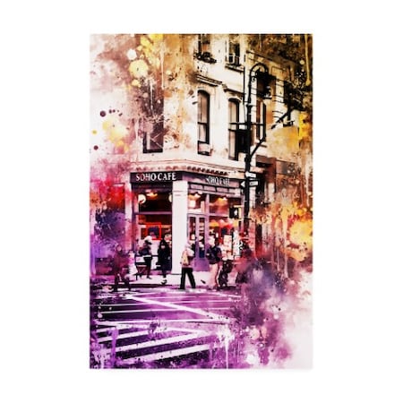 Philippe Hugonnard 'NYC Watercolor Collection - Soho Cafe' Canvas Art,16x24